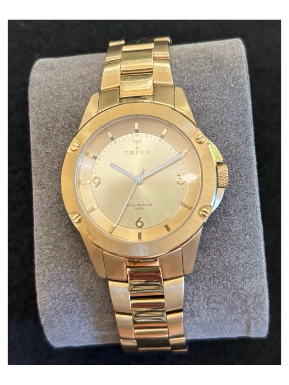 NWOT** Anthropologie TRIWA Skala Unisex Watch In. Champagne Gold **Needs Battery